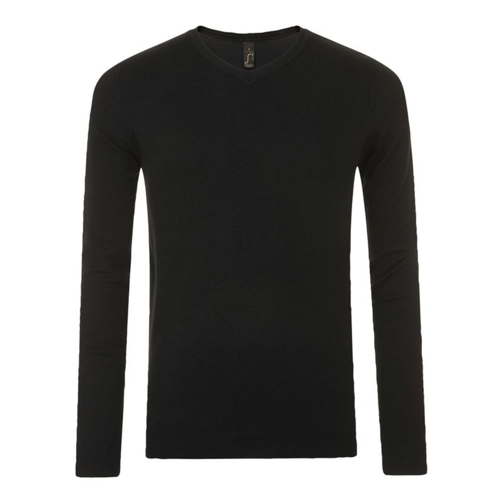 SOLS Mens Glory V Neck Sweater / Black